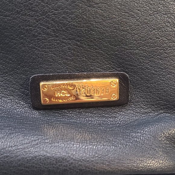 Vintage HCL Made in Germany Leather Crossbody Purse with 24k gold details - Picture 2 of 8